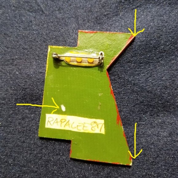 Holiday Jewelry - Grenada 1975 Christmas Stamp Brooch - Picture 4 of 12